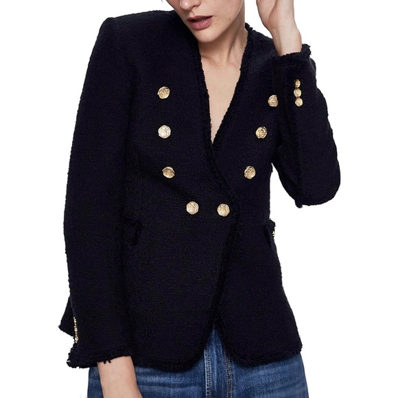 Zara Tweed Jacket with Buttons - Picture 2 of 6